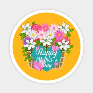 Mothers day flower basket Magnet